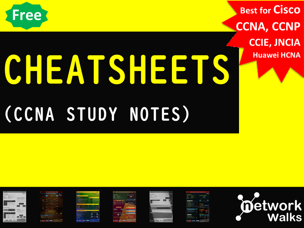 Free CCNA Cheatsheets Study Materials from Network Walks Academy