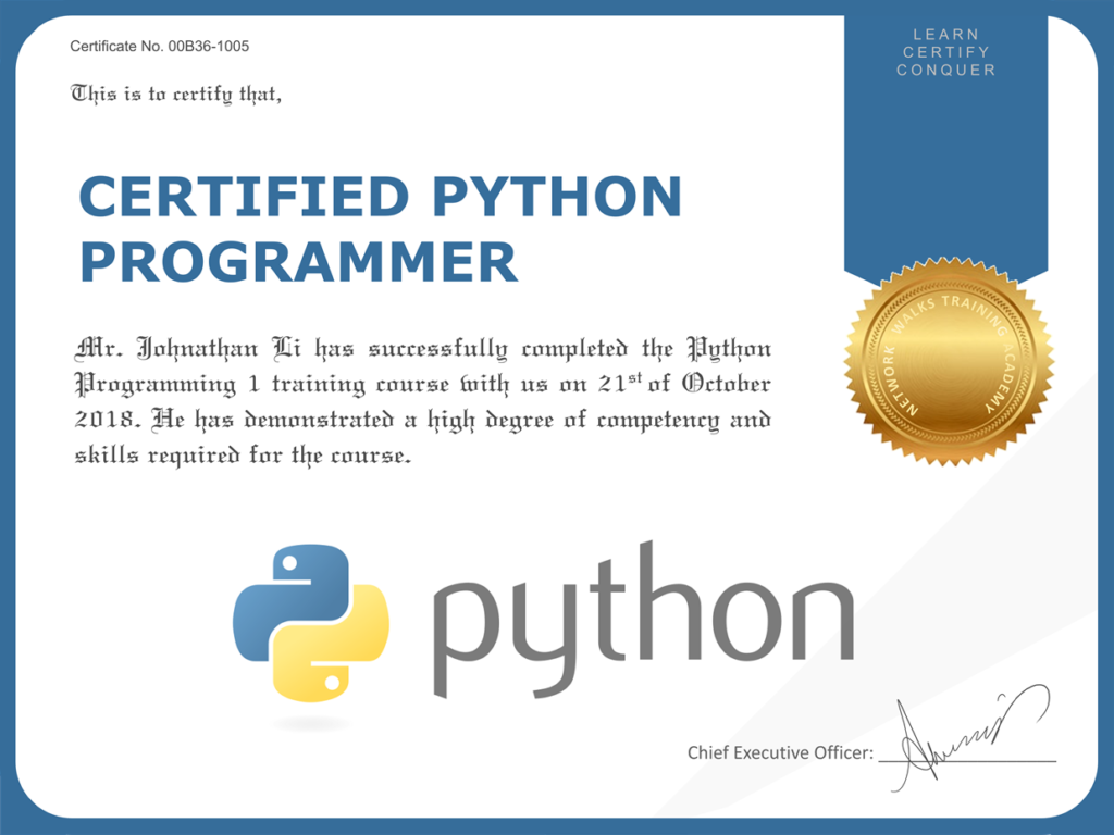 Python Programming Training Course