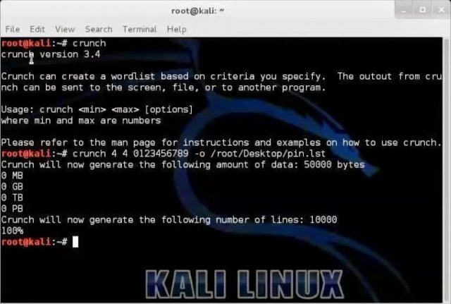 Crunch Wordlist Generator Kali Linux Networkwalks Academy